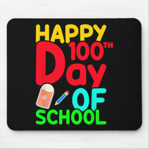 Happy 100th Day Of School 100 Days Cute Students B Mouse Pad