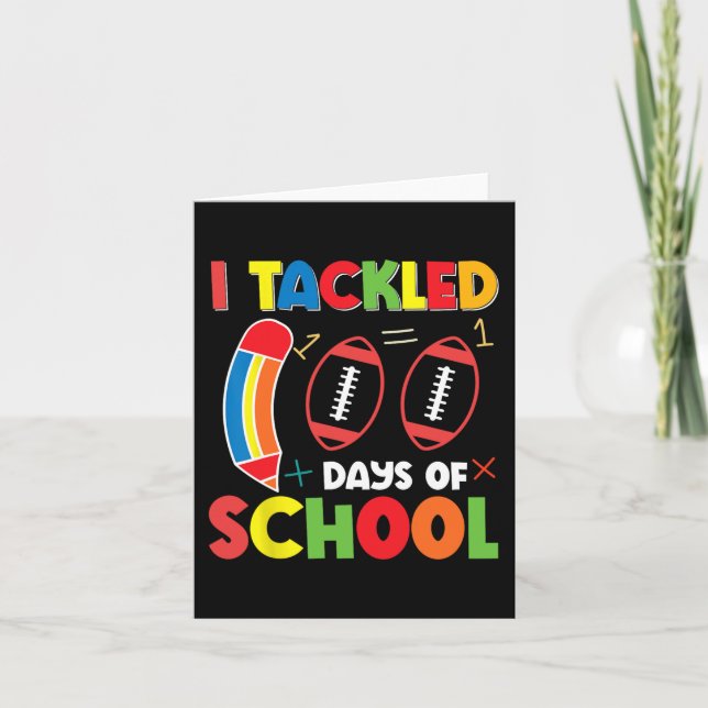 Happy 100th Day of School 100 Days of School Teach Card (Front)