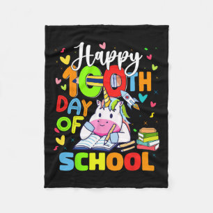 Happy 100th Day Of School 100 Days Of School Teach Fleece Blanket