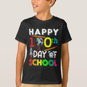 Happy 100th Day Of School 100 Days Of School Teach T-Shirt