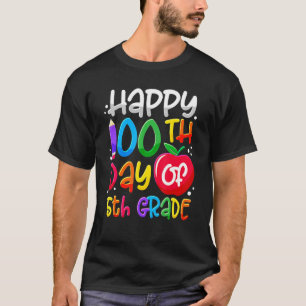 Happy 100th Day Of School 100 Days Smarter Cute 5t T-Shirt
