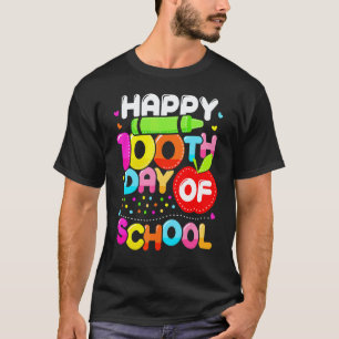 Happy 100th Day Of School 100 Days Smarter Cute Te T-Shirt