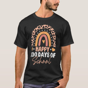 Happy 100th Day Of School 100 Days Smarter Rainbow T-Shirt