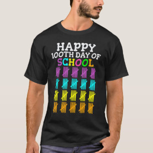Happy 100th Day Of School 100 Days Smarter Teacher T-Shirt