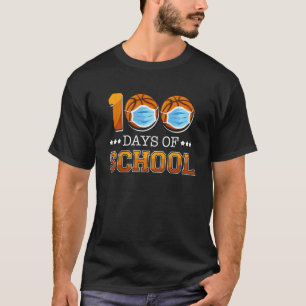 Happy 100th Day Of School Basketball Face Mask Tea T-Shirt