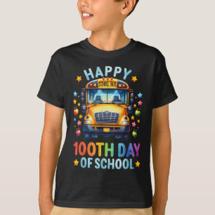 Happy 100th Day Of School Bus Driver 100 Days Of S T-Shirt