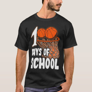 Happy 100th Day Of School Bysketll Kids 100 Days O T-Shirt