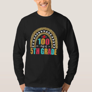 Happy 100th Day Of School Fifth 5th Grade Teacher T-Shirt