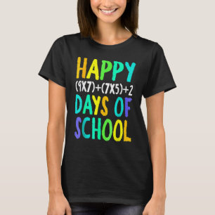 Happy 100th Day Of School Funny Math Formula Teach T-Shirt