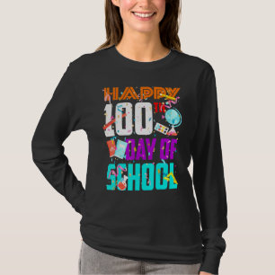 Happy 100th Day Of School Funny Teacher Student Ki T-Shirt