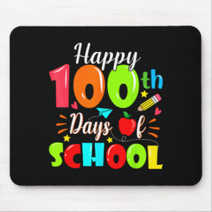 Happy 100th Day Of School Funny Teachers Sudents K Mouse Pad
