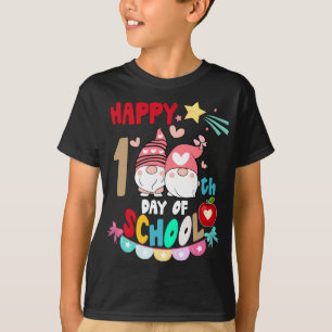 Happy 100th Day Of School gnomes For Virtual Teach T-Shirt