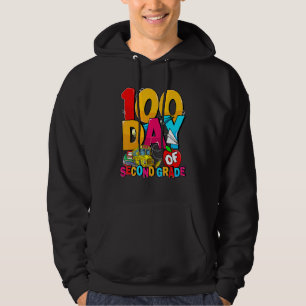 Happy 100th Day Of School Groovy 100 Days Of Secon Hoodie