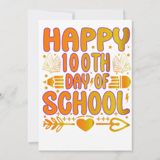 Happy 100th Day of School Invention Cart 100 Day Invitation