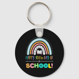 Happy 100th Day Of School Kids Boys Girls Student Keychain