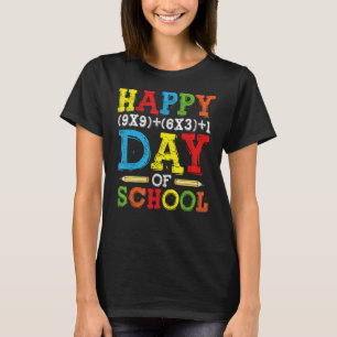 Happy 100th Day of School Math Students Kids T-Shirt