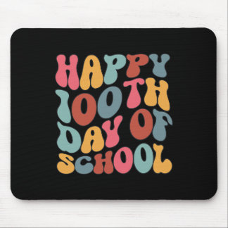 Happy 100th Day Of School Retro 100 Days Teacher B Mouse Pad