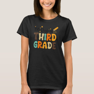 Happy 100th Day Of School Retro Groovy 100 Days Th T-Shirt