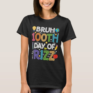 Happy 100th Day Of School Rizz Rizzler Kids Teache T-Shirt