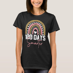 Happy 100th Day of School Smarter Teacher Rainbow T-Shirt