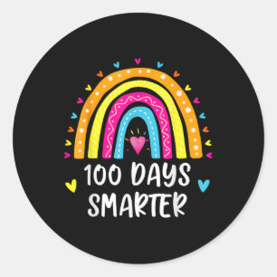 Happy 100th Day Of School Student 100 Days Smarter Classic Round Sticker