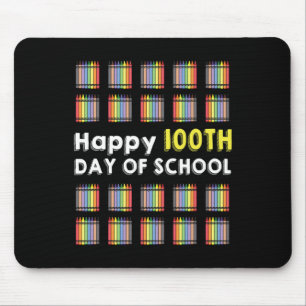 Happy 100th Day Of School Student Fun 100 Days Of Mouse Pad