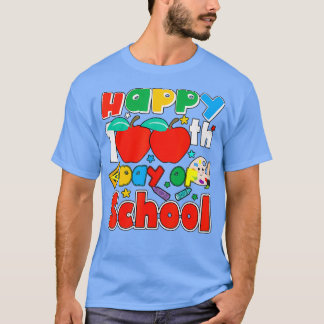 Happy 100th Day Of School Student Ruler Crayon T-Shirt