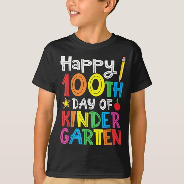 Happy 100th Day of School T-Shirt (Front)