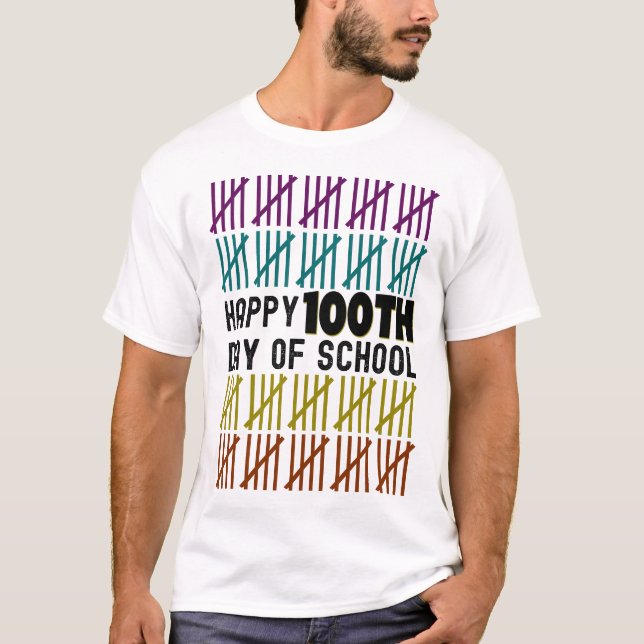 Happy 100th Day Of School T-Shirt (Front)