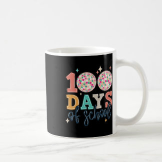 Happy 100th Day Of School Teacher Groovy Disco Bal Coffee Mug