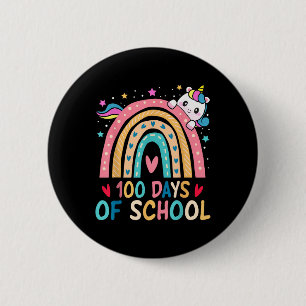 Happy 100th Day Of School Teacher Kids 100 Days Ra 2 Inch Round Button