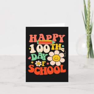 Happy 100th Day Of School Teacher Kids 100 Days Re Card