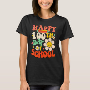 Happy 100th Day Of School Teacher Kids 100 Days Re T-Shirt