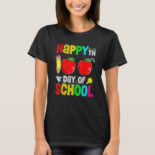 Happy 100th Day Of School Teacher Kids Happy 100 D T-Shirt