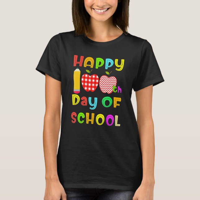 Happy 100th Day Of School Teacher Or Student Kids  T-Shirt (Front)