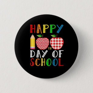 Happy 100th Day of School Teacher Student Kids Gif 2 Inch Round Button