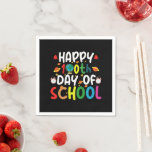 Happy 100th Day of School Teacher Student Napkin<br><div class="desc">Happy 100th Day of School 100 Days of School Teacher Student T-Shirt</div>