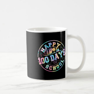 Happy 100th Day Of School Teacher Student Tie Dye Coffee Mug