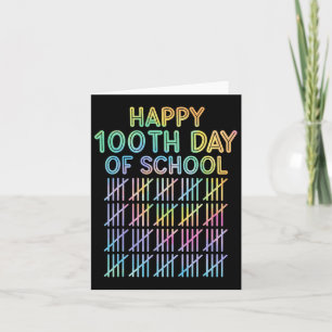 Happy 100th Day Of School Tie Dye 100 Days Smarter Card