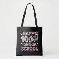 Happy 100th Day Of School Tie Dye Rainbow 100 Days