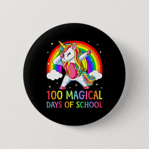 Happy 100th Day Of School Unicorn 100 Magical Days 2 Inch Round Button