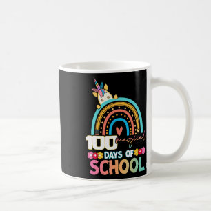 Happy 100th Day Of School Unicorn 100 Magical Days Coffee Mug