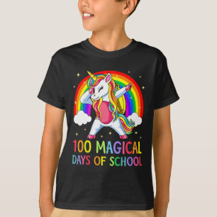 Happy 100th Day Of School Unicorn 100 Magical Days T-Shirt