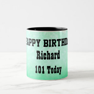 Happy 101st Birthday Personalised Two-Tone Coffee Mug