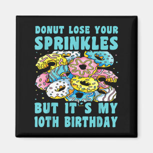 Happy 10 birthday 10 year old doughnut 10th birthd magnet