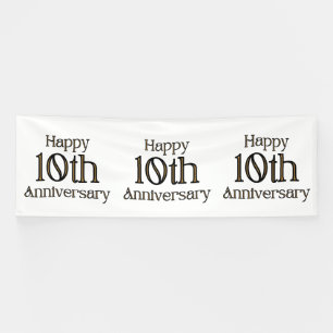 Happy 10th Anniversary 4x12 Vinyl Banner