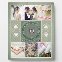 "Happy 10th Anniversary"6 photos Tin colour