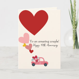 Happy 10th Anniversary love & Joy Anniversary Card