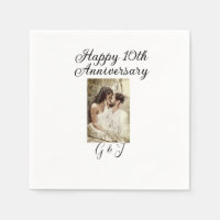 Happy 10th anniversary photo couple name letter