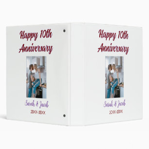 Happy 10th anniversary photo wedding couple name d binder